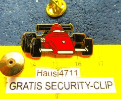 FORMEL RACING CAR ROT PIN ENAMEL GOLDIG