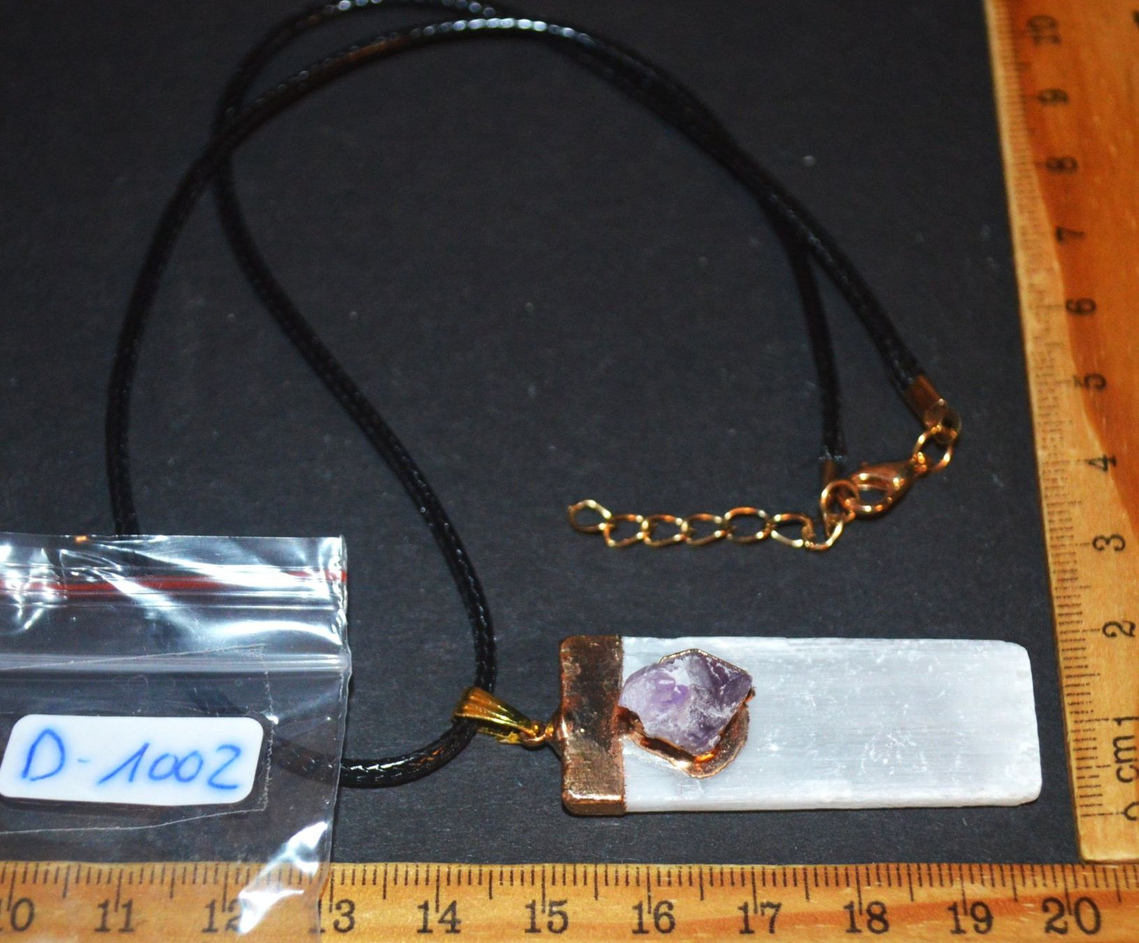 Catenine: Halskette D-1002 – Selenit mit Amethyst – Nuovo e nell'imballaggio originale da Goldiwil (Thun) venduto da han_v5b7 4
