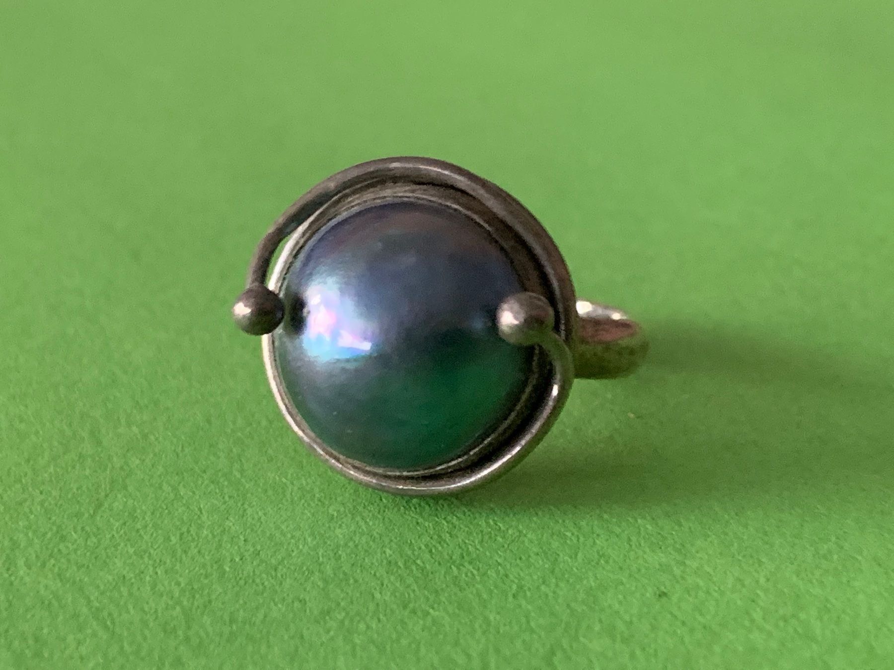 Anelli: Silberring blaue perle/Perlmutt  (rg58) – Usato da Dittingen venduto da Bijoubelle 4
