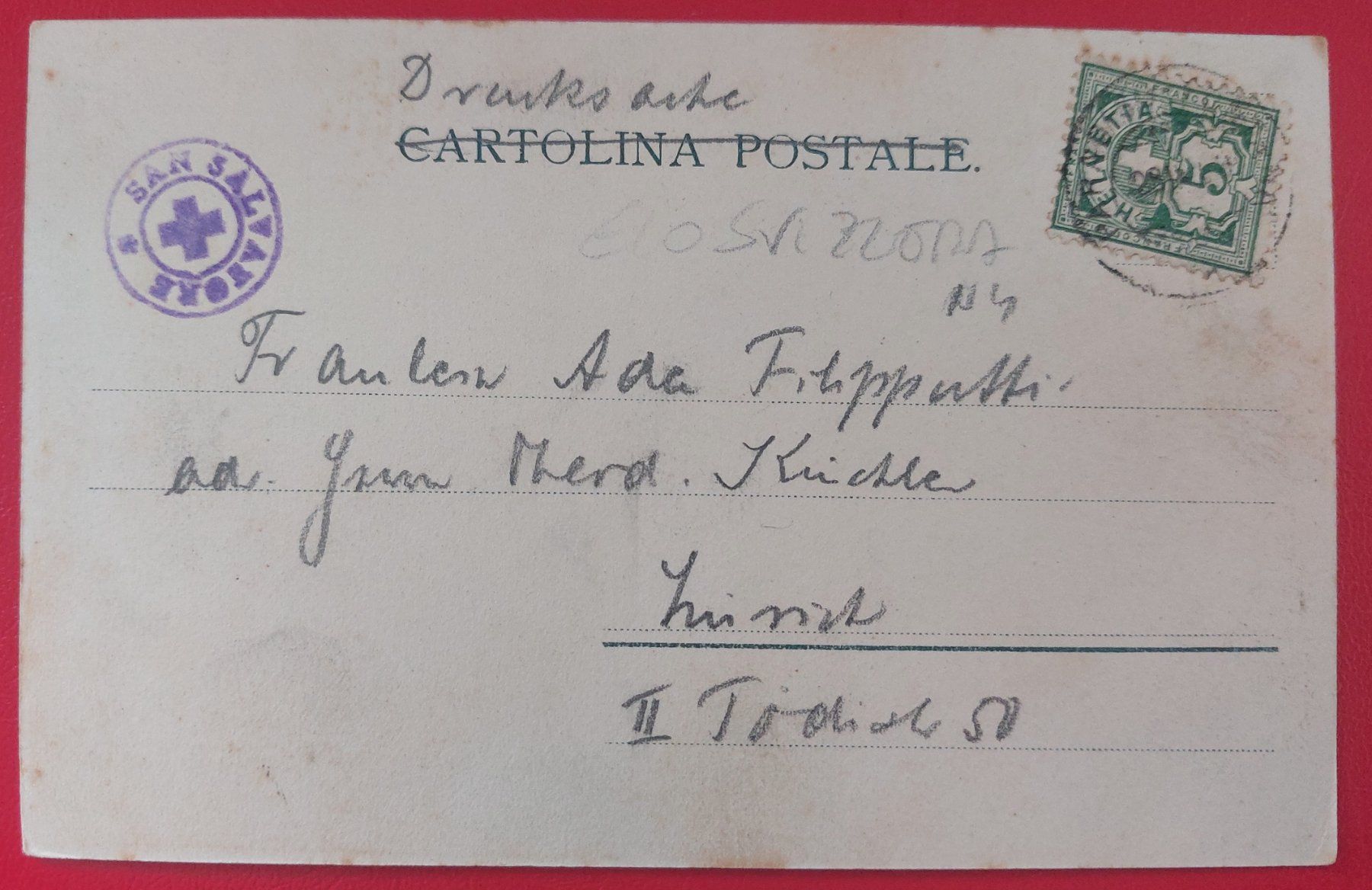 Cartoline postali: Monte S. Salvatore ; Sfondo di Porlezza – Usato da St-Légier-Chiésaz venduto da Theo006 1