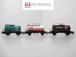Märklin 4443/4644/44401 3-tlg deutsches Kesselwagenset AC H0