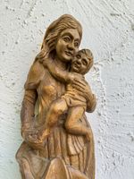 🔥 Alte Madonna mit Kind holzfigur H ca. 73 cm Maria