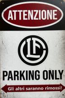 FC Lugano Parking Only Blechschild Italienisch Fussball