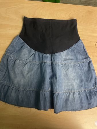 H&M Mama Jeansrock Gr. M, Denim-Look, bequem für Schwangere