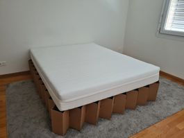 RIAB Pappbett 2.0 braun neuwertiger Zustand