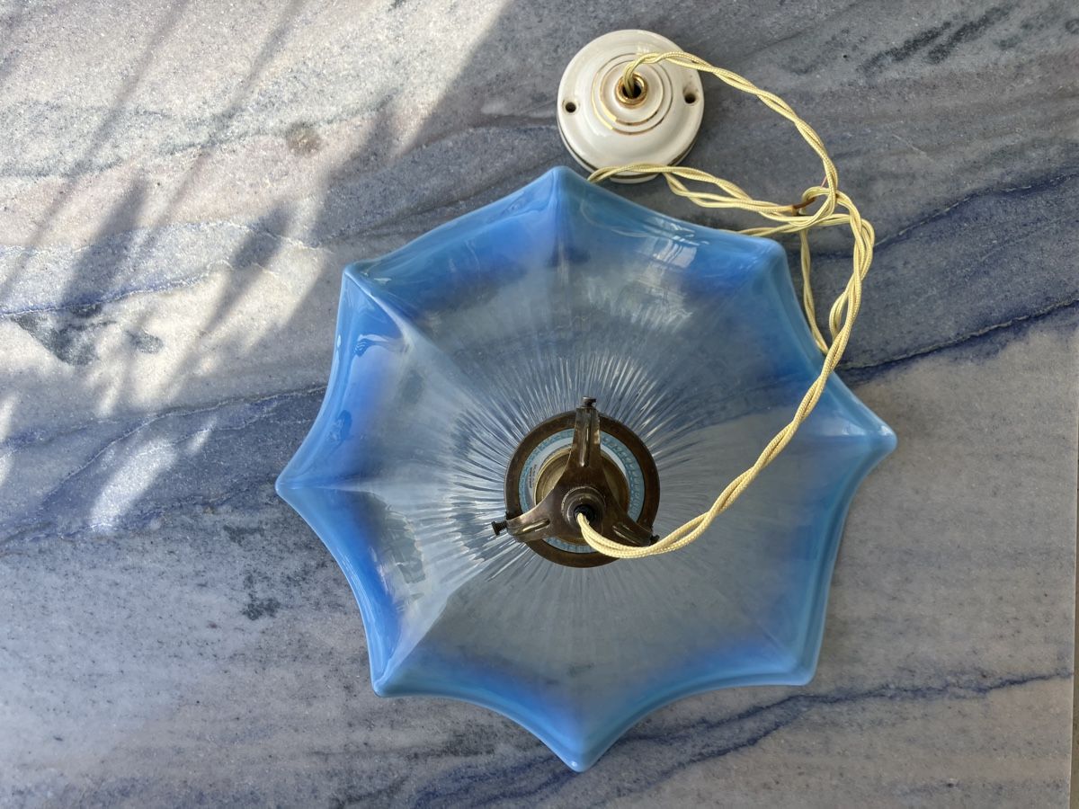 Kronleuchter & Deckenlampen: Antik Jugendstil Deckenlampe mit Schöne Lampenschirm – Gebraucht aus Zürich von otomado 9