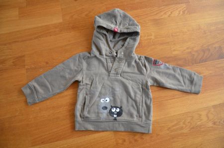 Hoodie Kapuzenpulli Gr 74/80 Waldtiere