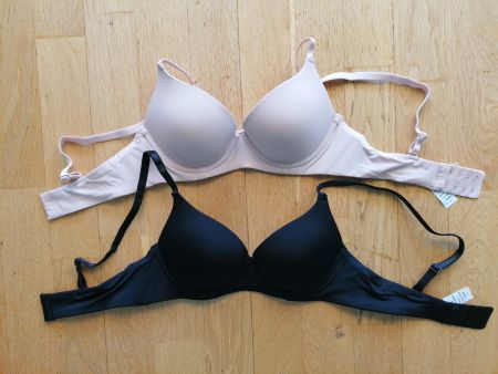 NEU - schwarze und beige bügel bh für kleine brüste 70 B