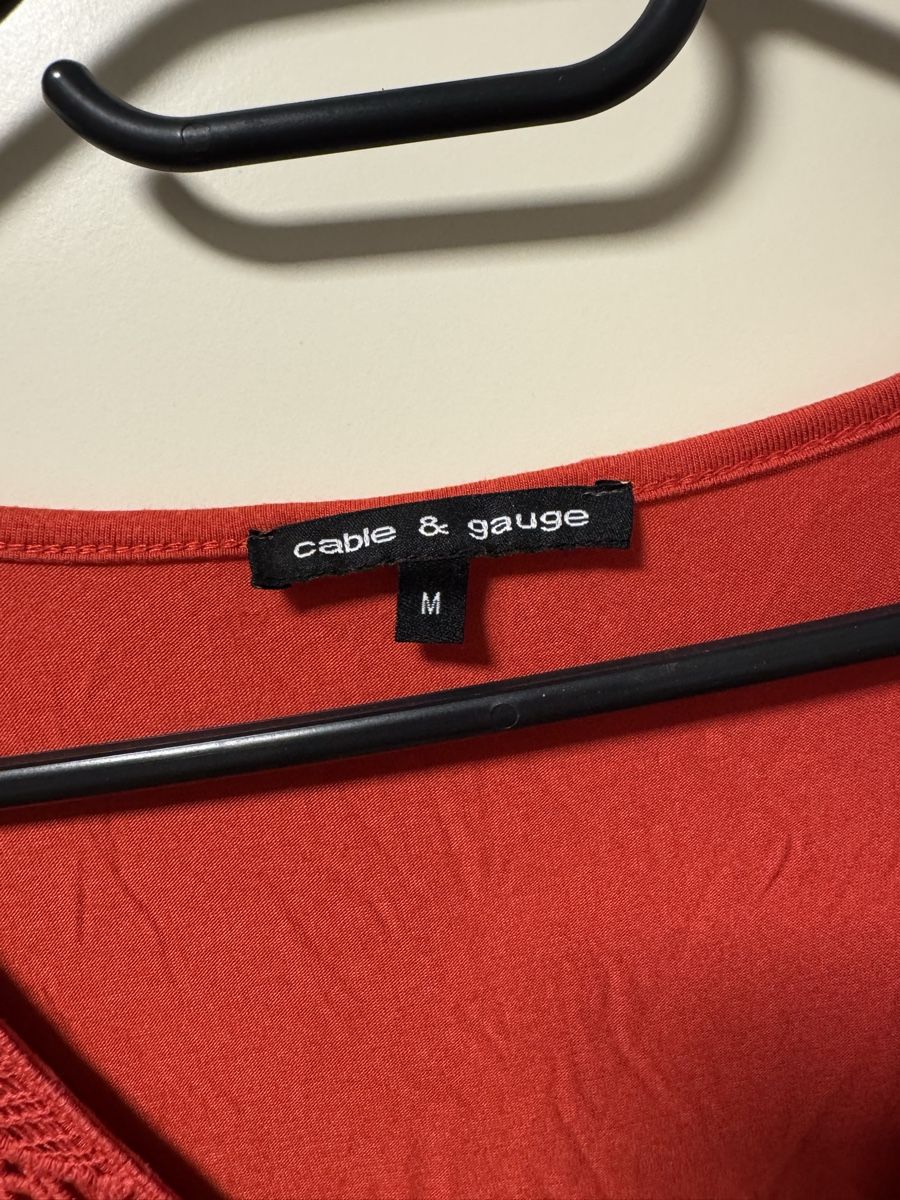 Top: Sommertop Gr. M, rot, Häkelspitze, Cable & Gauge – Nuovo (secondo la descrizione) da Zürich venduto da cha_7n8s 1