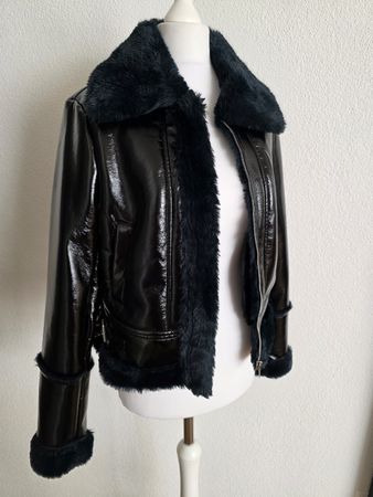 neue Schwarze Morgan Winterjacke, Grösse 38