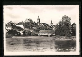 AK Bremgarten a. d. Reuss, Uferpartie