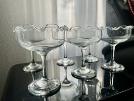  6x Vintage elegante dessert Gläser 