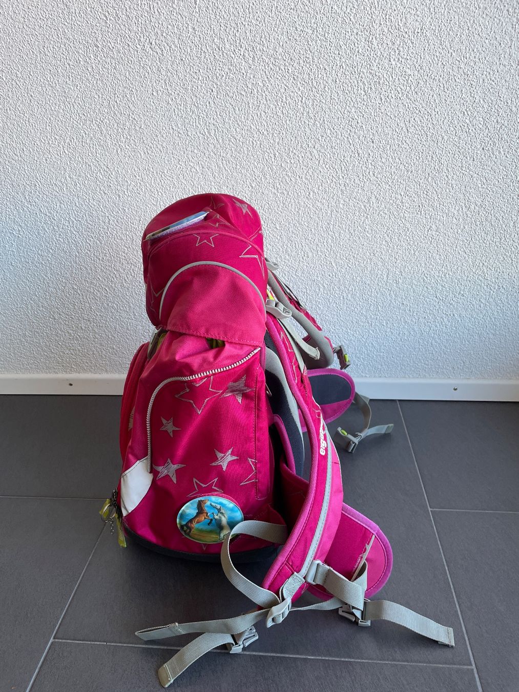 Ergobag Borse & Zaini: Ergobag Schulrucksack pink Sterne Pferde gebraucht – Usato da Bremgarten b. Bern venduto da Wollmich 1