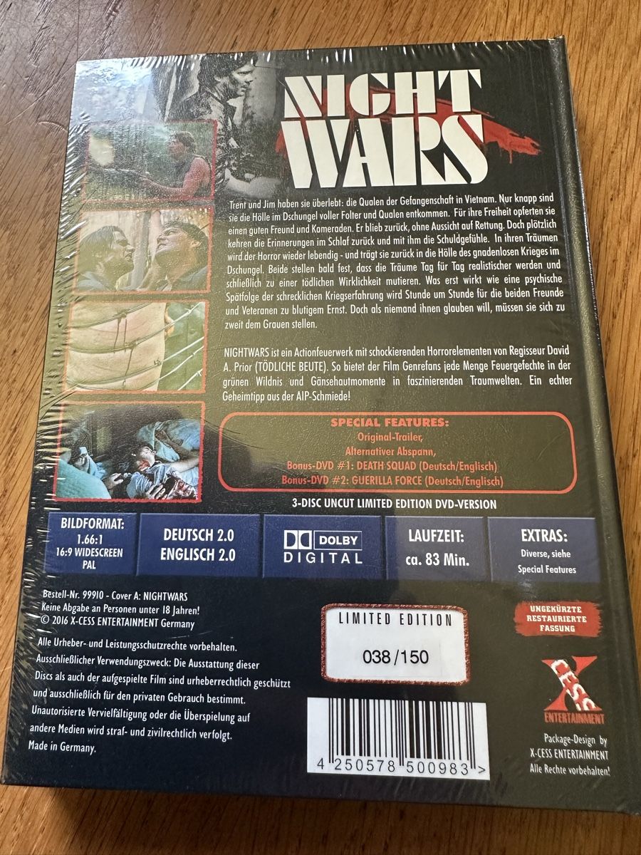 Alle DVDs: Nightwars mediabook, neu OVP X-Cess – Neu und originalverpackt aus Benken ZH von Audi-erich 1