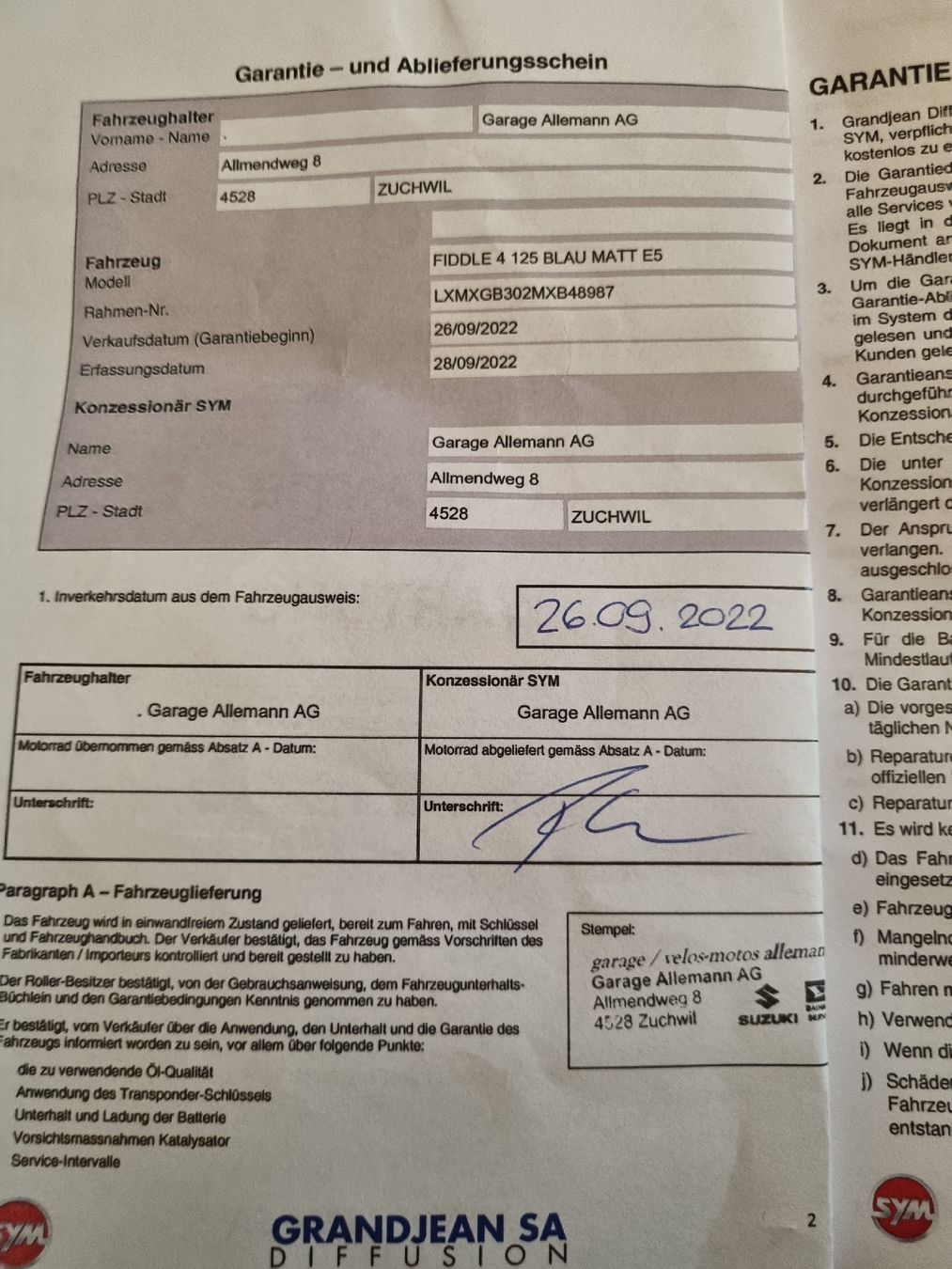 Suzuki Scooter: Roller Suzuki 125 – Nuovo (secondo la descrizione) da Gerlafingen venduto da 03Chica1976 3