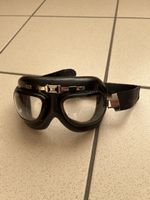 Vespa Pilotenbrille Retro Vintage Brille schwarz Lederoptik
