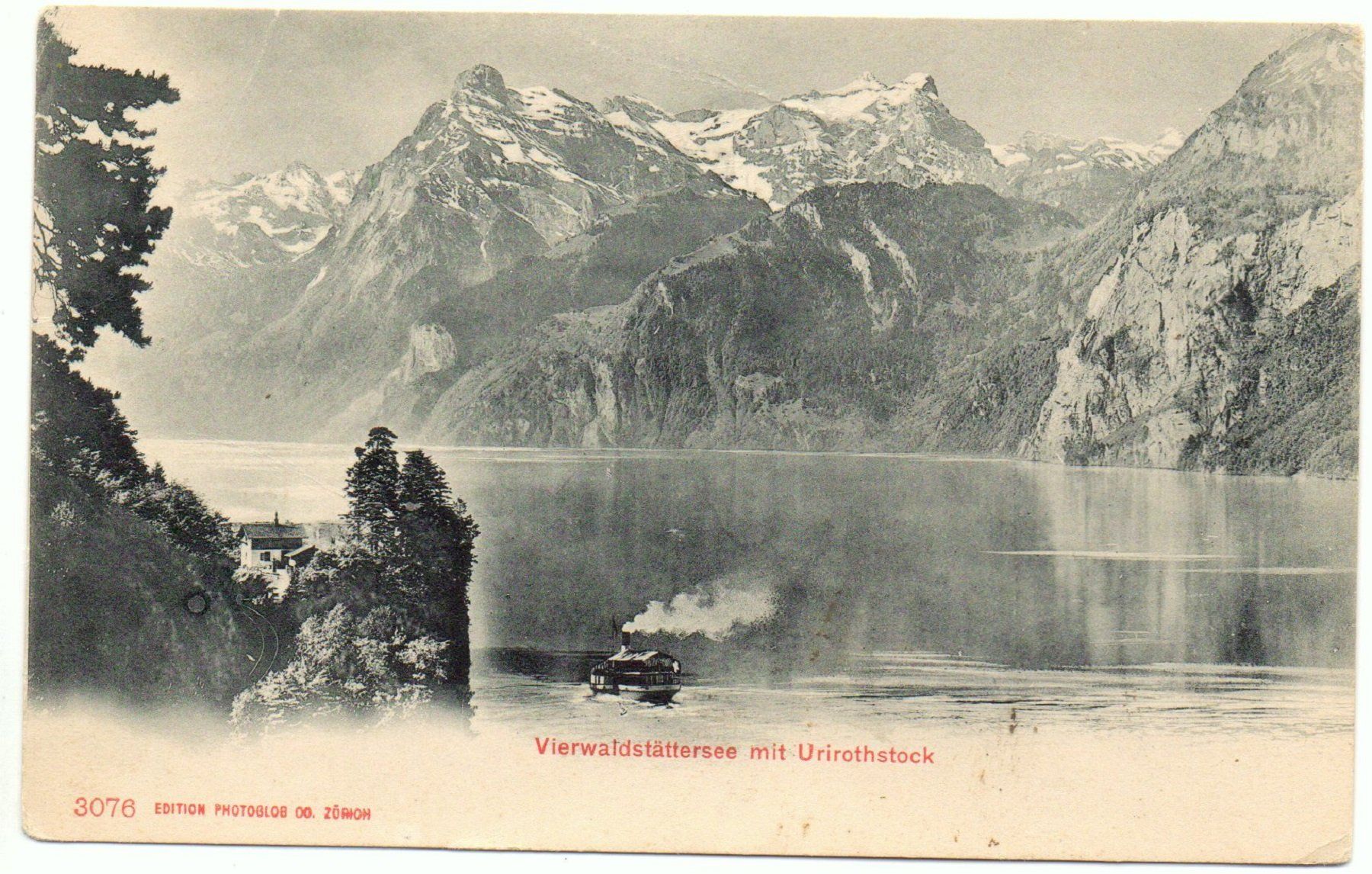 Cartoline postali: FLÜELEN Gotthard-Bahn Dampfschiff – Nuovo (secondo la descrizione) da Jona venduto da philajona
