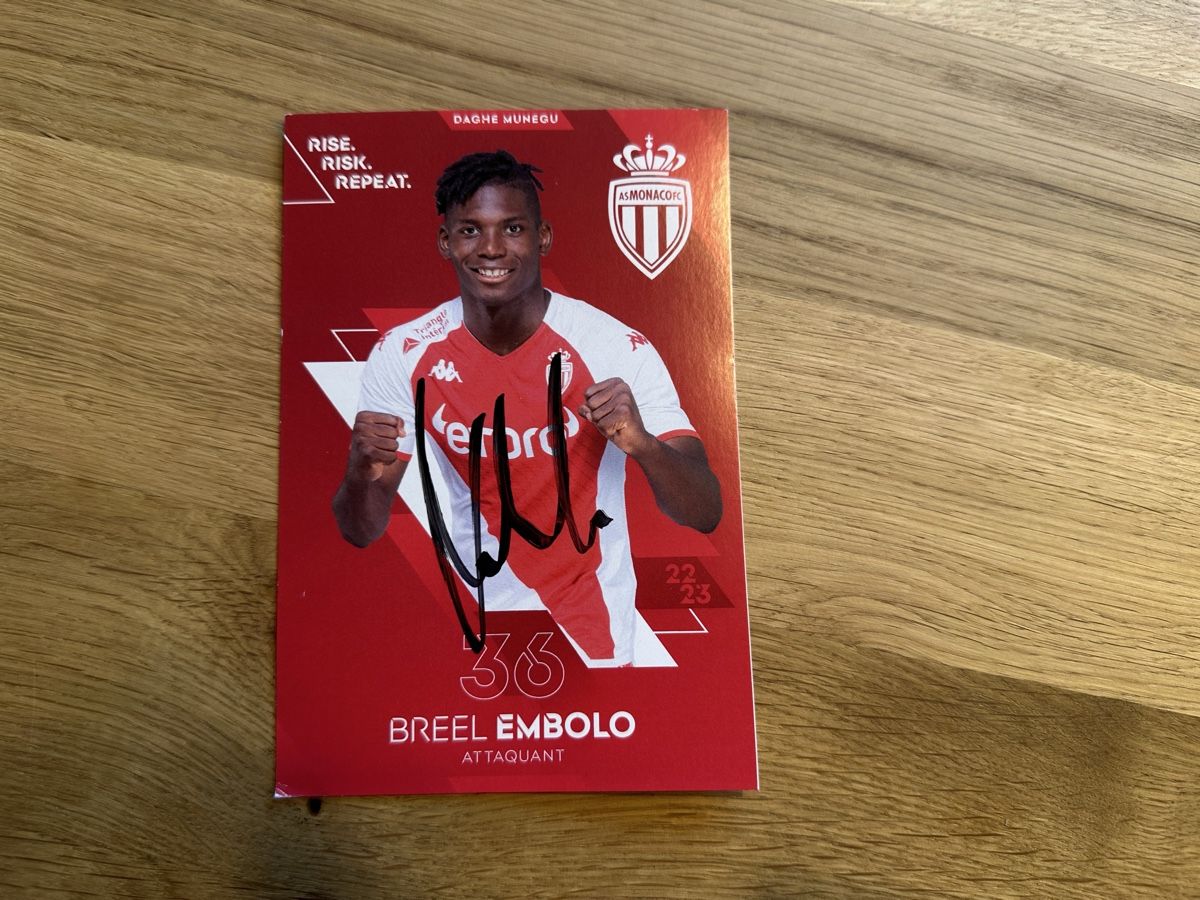 Autografi: Autogrammkarte Breel Embolo  – Usato da Oberengstringen venduto da Affeier0 1