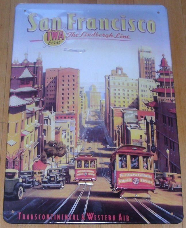 Schilder: Blechschild 3D-SAN FRANCISCO-STRASSENBAHN – Neu und originalverpackt aus Rupperswil von big-one-sale