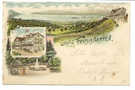 Gruss vom  Hotel Feusisgarten (SZ) Litho - Feusisberg 1899 !