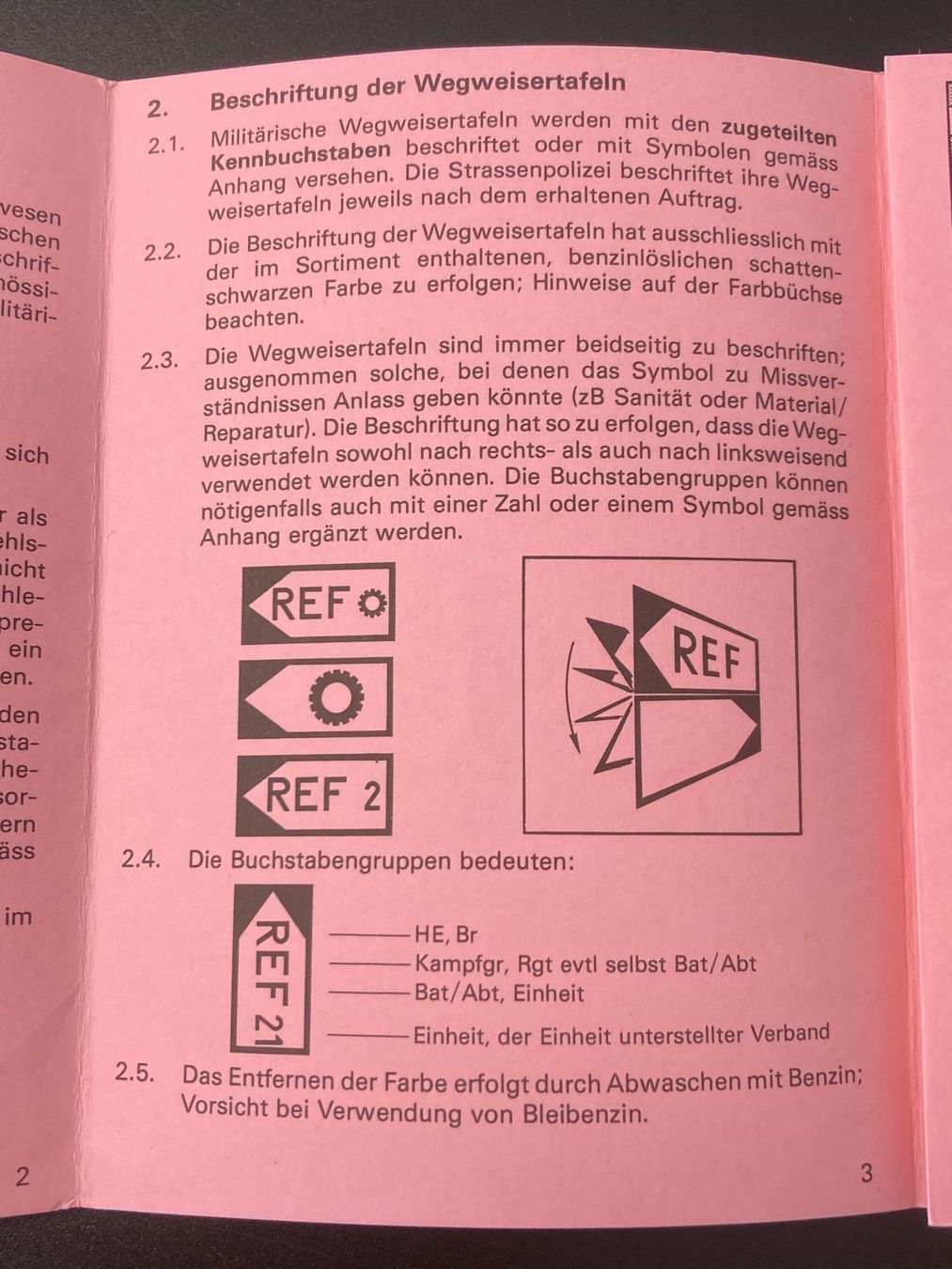 Armi bianche: Faltblatt: Wegweisung - Schweizer Armee – Usato da Brütten venduto da Hst1 1