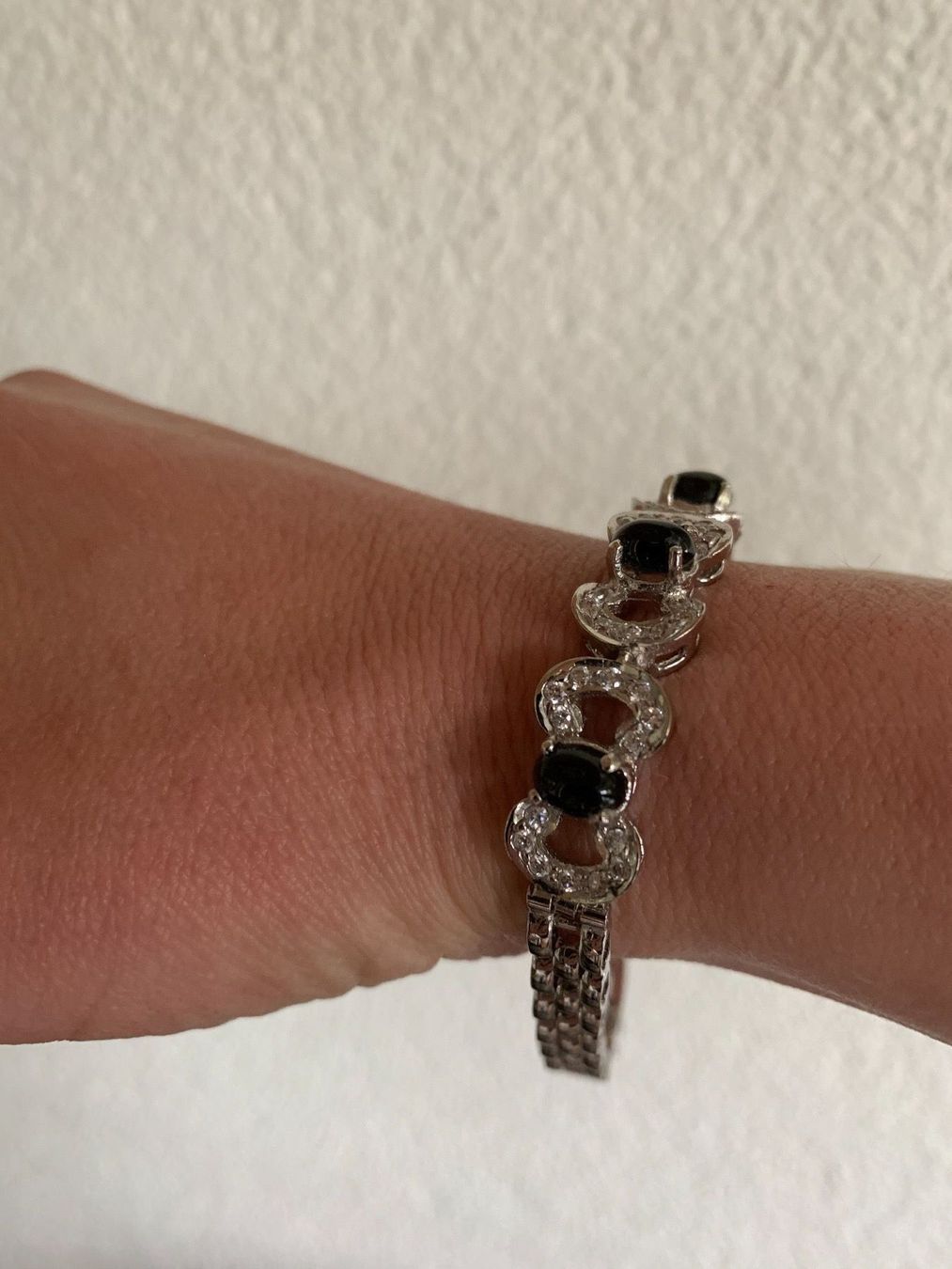 Bracciali & Braccialetti: Silberarmband mit Sterndiopsid – Nuovo (secondo la descrizione) da Birsfelden venduto da Exclusivity 1