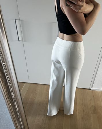 jean paul freiheit 11 Elegante Stoffhose Gr. 38 beige/weiss