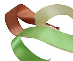 Dekoband 4cm braun, grün oder gelb