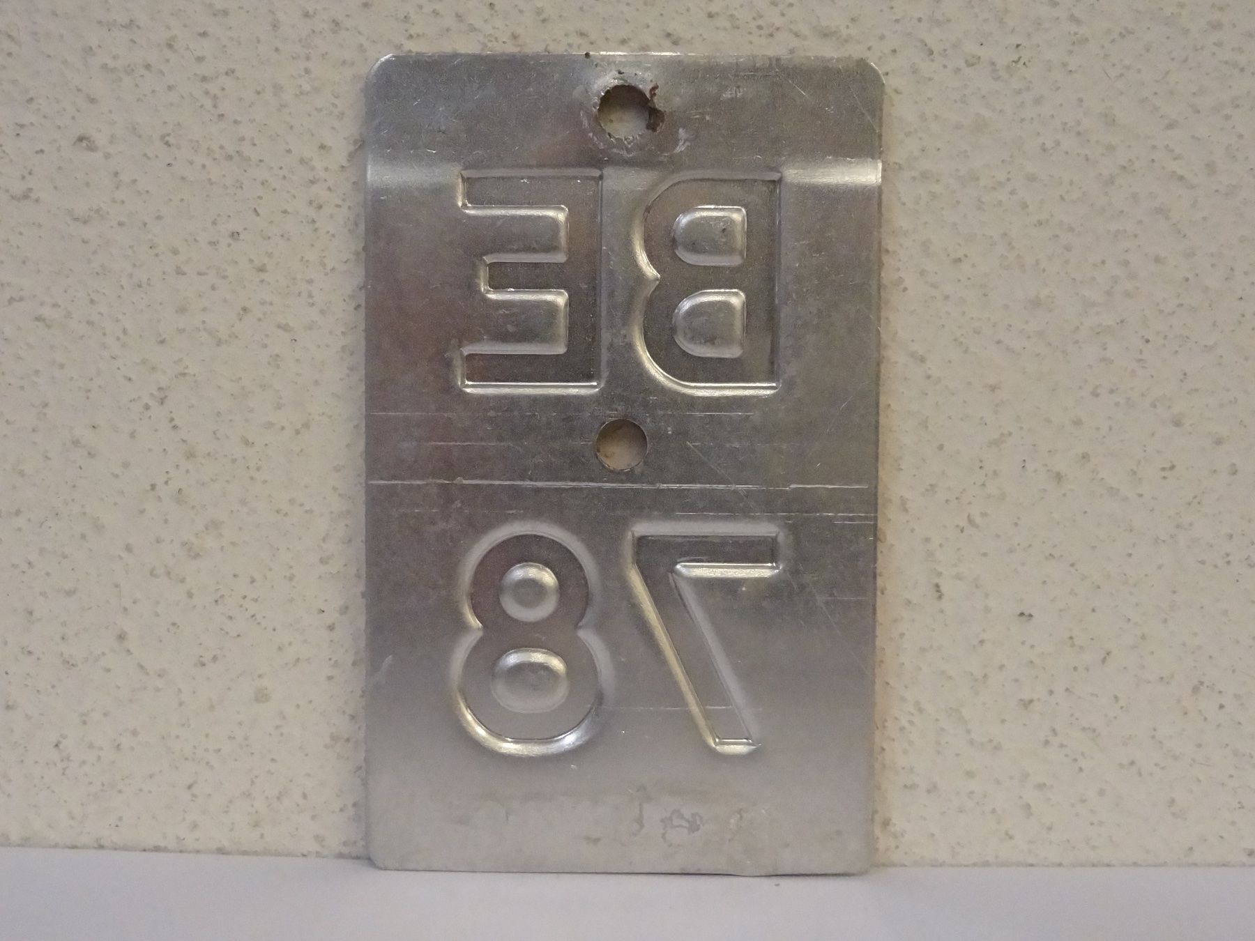 Schilder: BE 78 VELONUMMER - FAHRRADSCHILD – Gebraucht aus Kerzers von zimmergruen 1