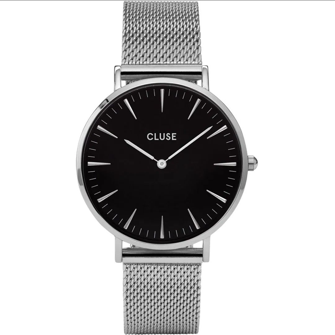 Cluse Orologi: Cluse Damenuhr Minuit Mesh Silver Black – Usato da Lommis venduto da FastFurious