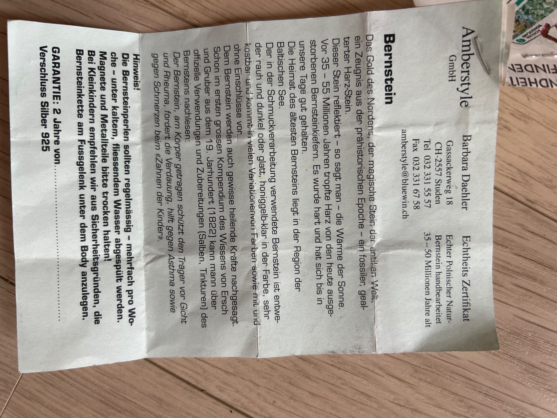 Catenine: Bernsteinkette Baby – Usato da Eschenbach SG venduto da eibertmetzen 1