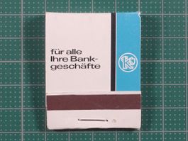Zürcher Kantonalbank, altes Zündholz Briefchen (vollständig)