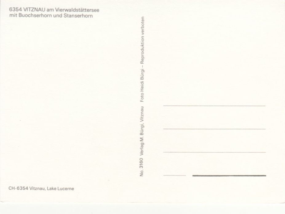 Ansichtskarten: Vitznau ca. 1980 – Gebraucht aus Bürglen TG von StampGraf 1