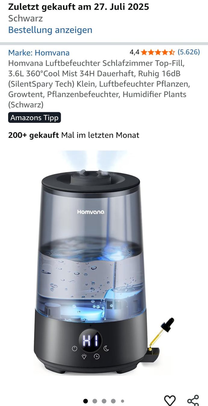 Luftbefeuchter: Homvana Luftbefeuchter – Neu und originalverpackt aus Emmenbrücke von Aya 2