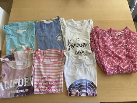 Ab 9.- Lot 7 kleid kind t-shirt jumpsuit tanktop 134-146