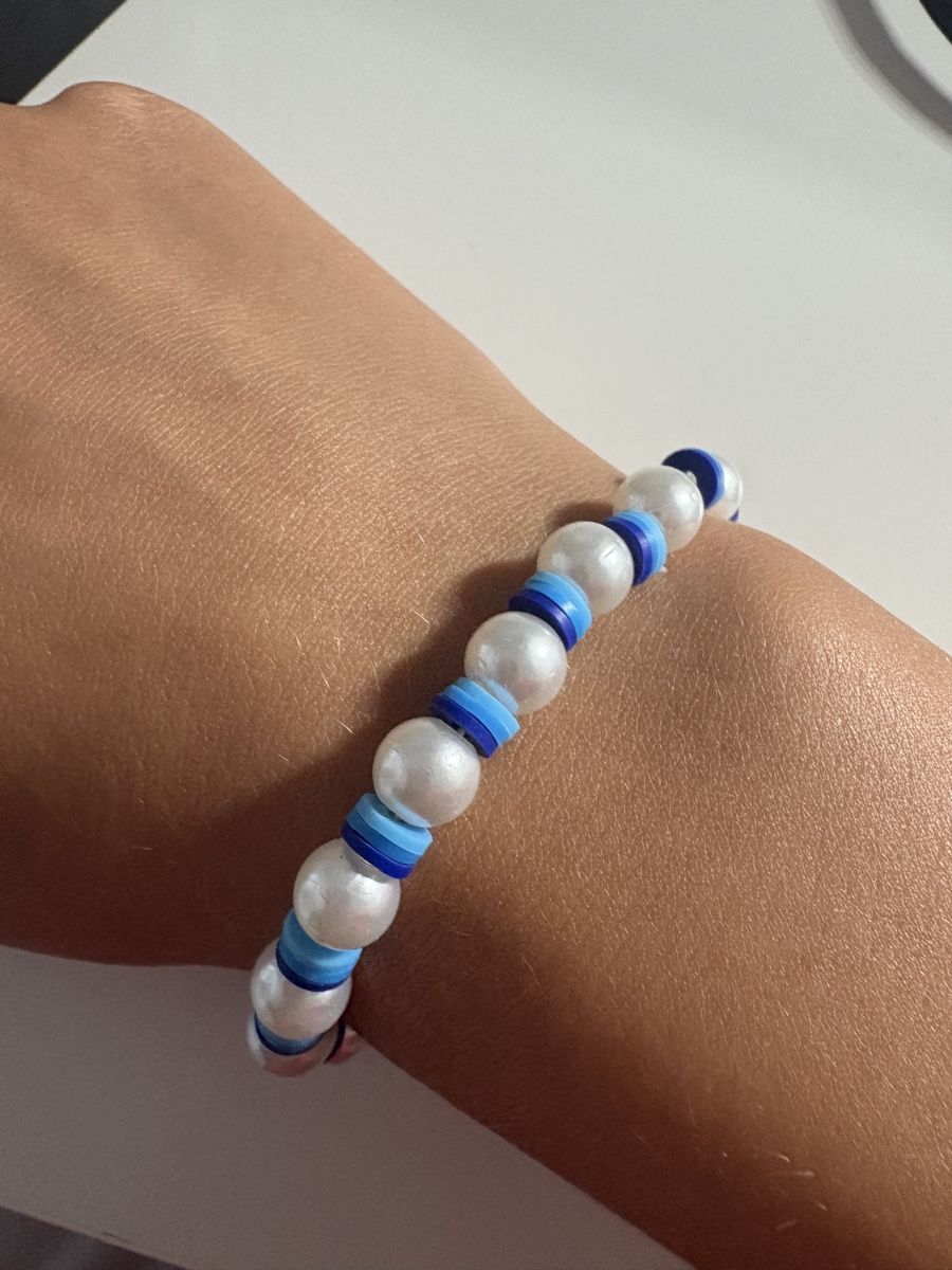 Armbänder & -reifen: Trendiges Armband mit Perlen und blauen Scheiben – Neu (gemäss Beschreibung) aus Winterthur von nik_pr58