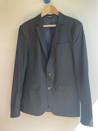 Zara Man, costume noir, taille veste : 48, taille pantal