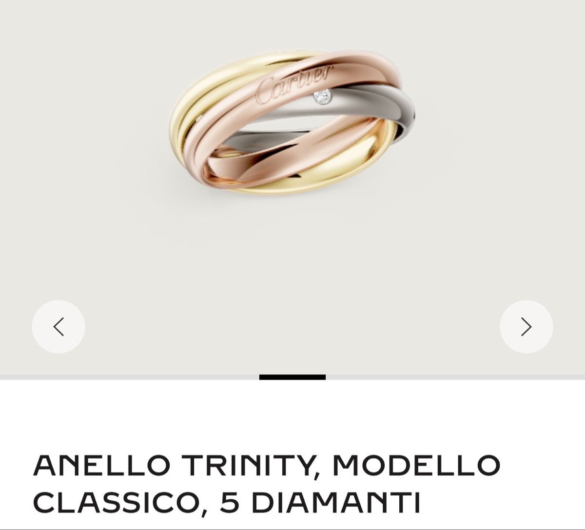 Anelli: Cartier Trinity ring, classic model, 5 diamonds – Nuovo (secondo la descrizione) da Coldrerio venduto da marigianni22 1