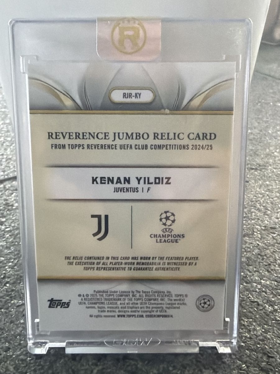 Topps Sammelbilder & Trading cards: Kenan Yildiz Jumbo Patch Topps Reverence 2024/25 /55 – Neu und originalverpackt aus Ueberstorf von dan_mms9 1