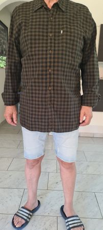 Herren Hemd Levi's kariert braun schwarz Grösse XL