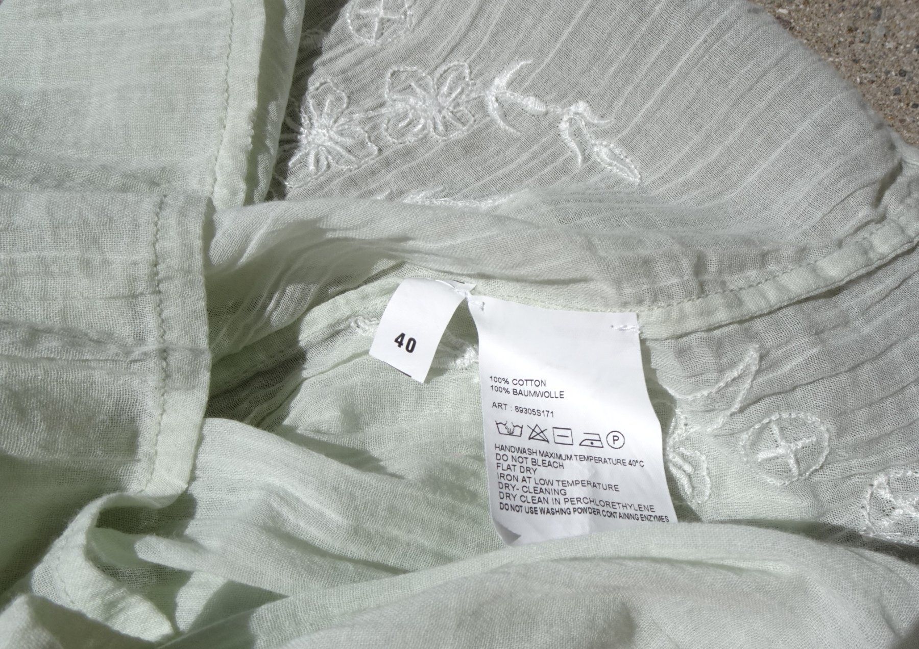 Repeat Camicette: Dtlm Repeat Tunika Bluse hellgrün grün Gr 40 – Usato da Winterthur venduto da blumeblau77 3