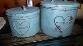 2 Vintage Dosen gross Dekoration