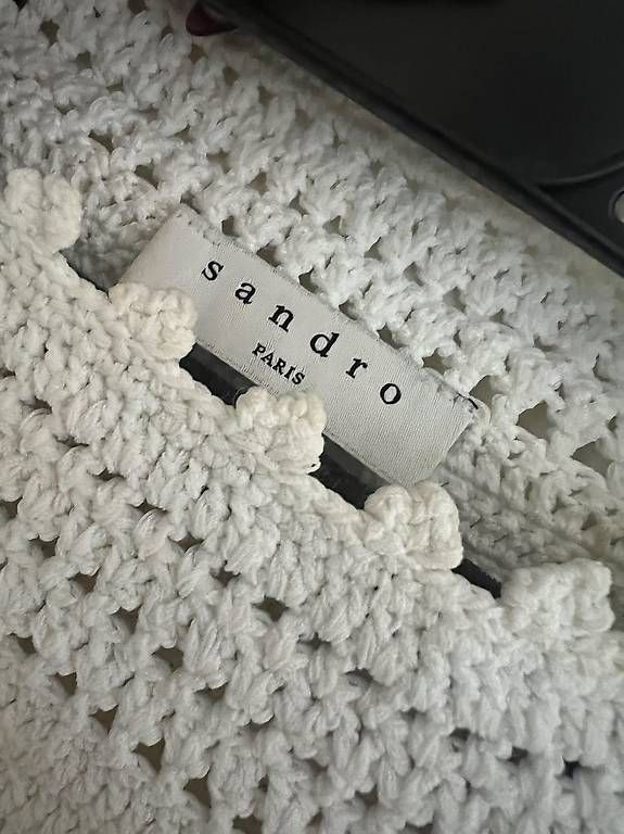 Sandro Maglioni & Felpe: Sandro Paris Häkelpullover  Cremeweiß – Usato da Breganzona venduto da maggy_l 2