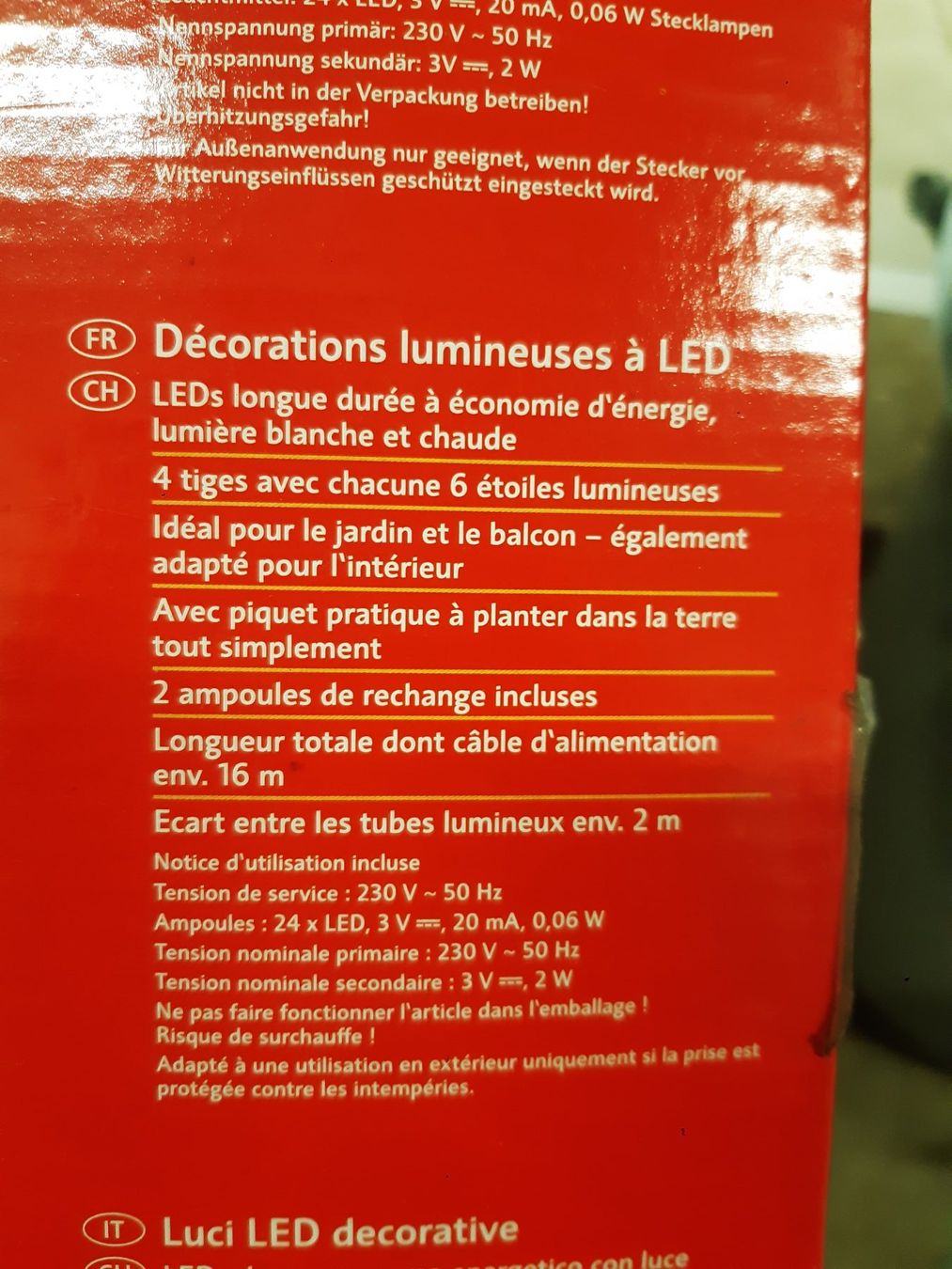 Tutte le decorazioni: Décoration lumineuse 6 étoiles – Usato da La Place (Ayent) venduto da Tho57 1