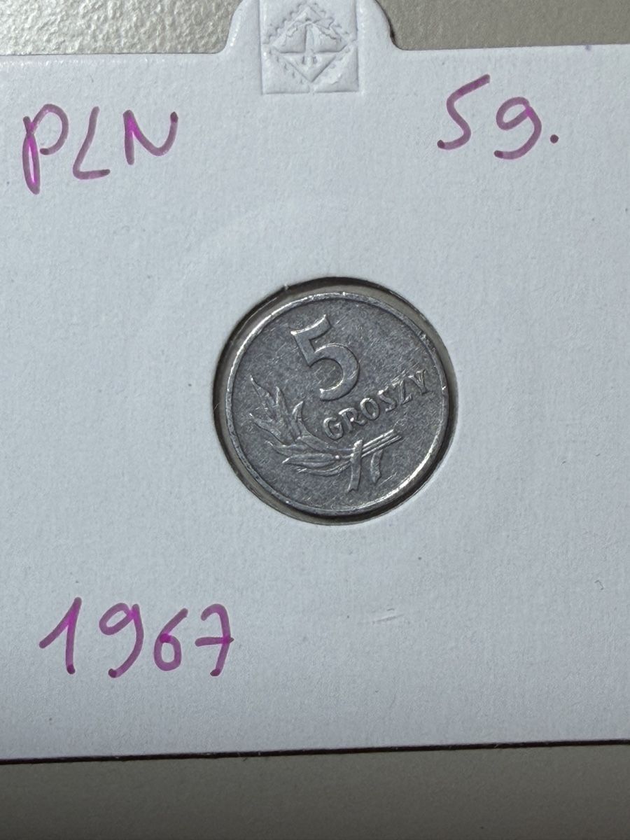 Tutti le monete: Pologne - 5 groszy - 1967 – Usato da Payerne venduto da Mike1682