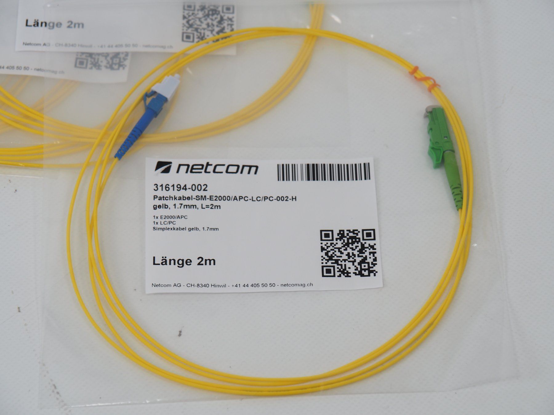 Cavi: 8x Patchkabel-SM-E2000/APC-LC/PC-002-H (17104) – Nuovo e nell'imballaggio originale da Zürich venduto da fundsachenverkauf 1