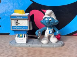 Tankwart-Schlumpf mit Tankstelle, Werbeschlumpf National