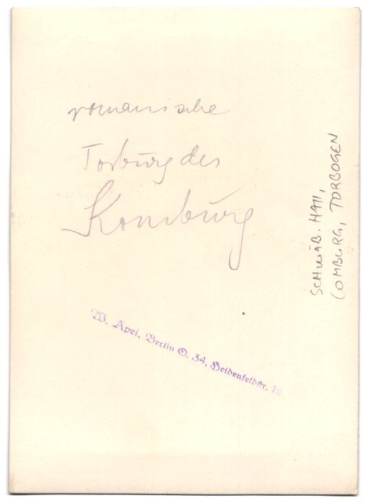 Fotografie &  Plakate: Fotografie Schwäbisch-Hall, Torbogen de – Gebraucht aus Berlin von bartko-reher 1