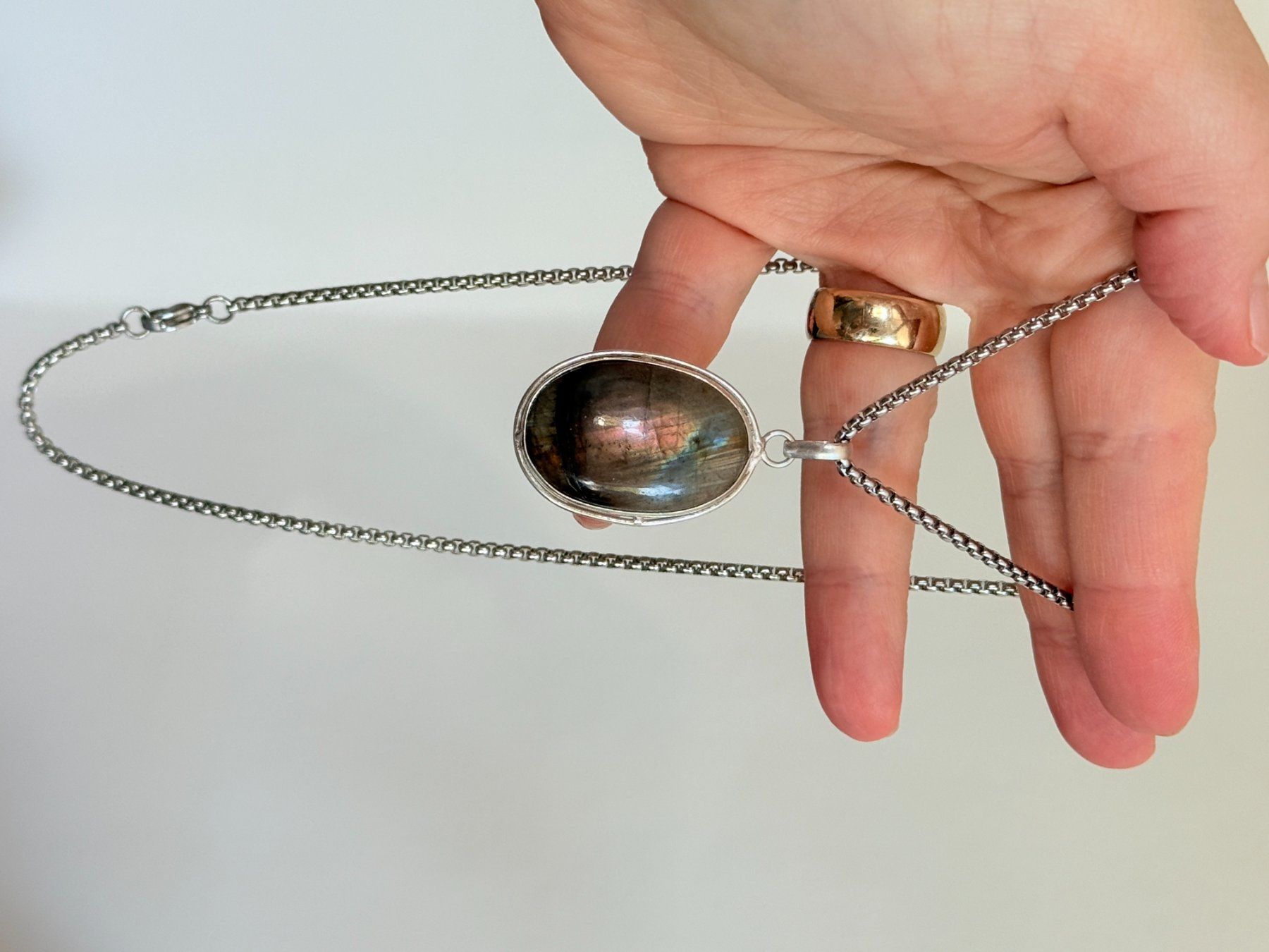 Catenine: Collier pendentif Labradorite - Élégant 💎 – Nuovo e nell'imballaggio originale da Genève venduto da AWWA 6