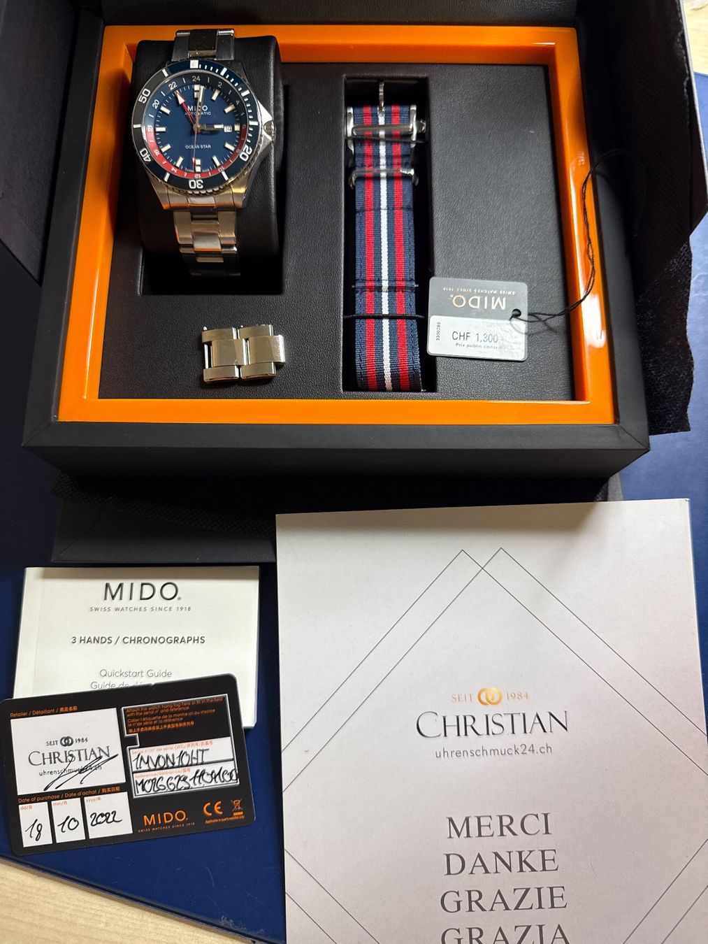 Mido Montres: Mido Ocean Star Automatic 44 mm Full Set – D'occasion à Pfeffingen par Allhandelklgwatches 2